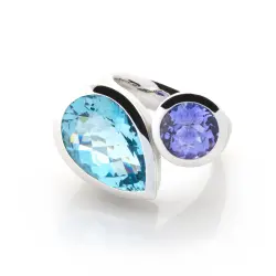 1460-016
Ring 750 Wei&szlig;gold, Aquamarin, Tansanit