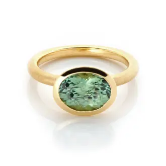 1606023 Ring 750 Rotgold Turmalin grün