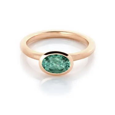 1606023 Ring 750 Rotgold Turmalin grün