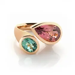 1460-017
Ring 750 Rotgold, 2 Turmaline